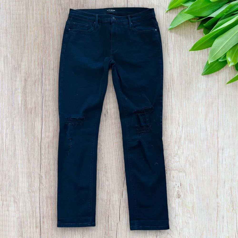 Nwt Black Orchid Denim Harper Skinny Boyfriend Black Rock Jeans Size 26